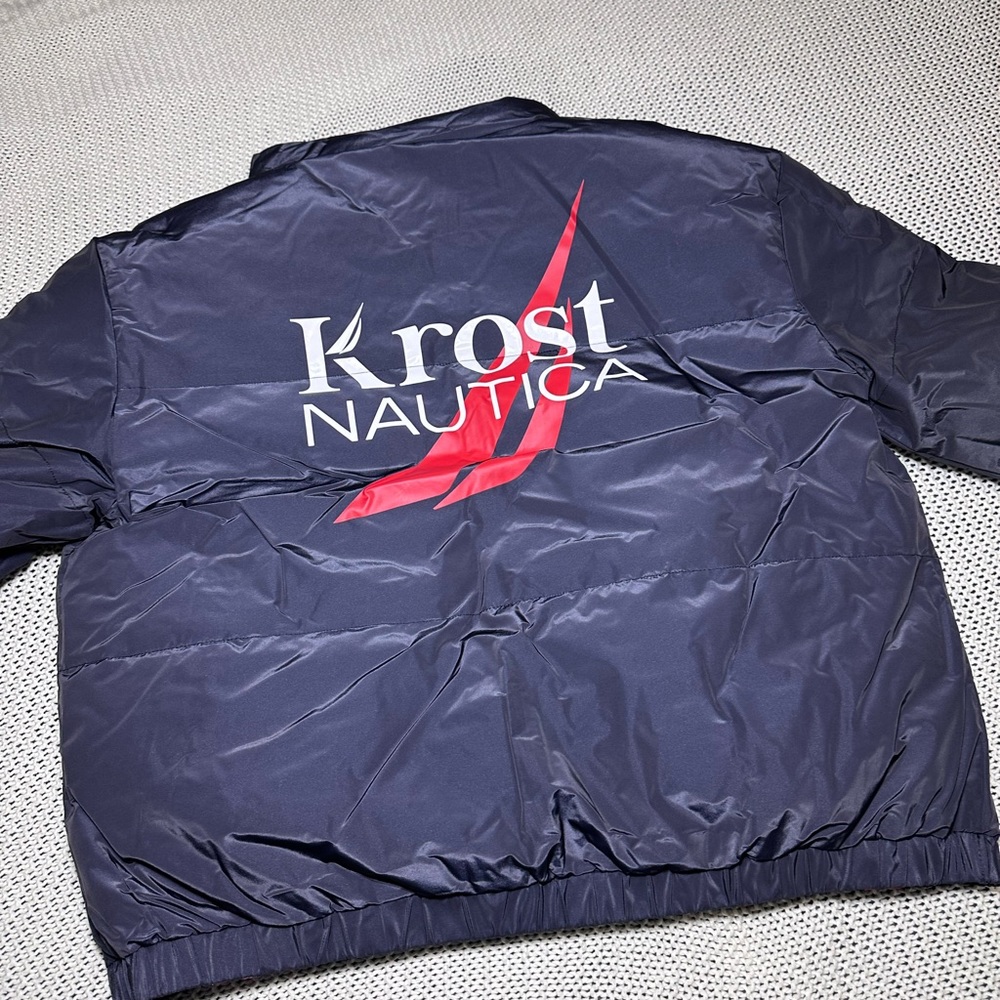 Krost x Nautica Blueprint Reversible Puffer SIZE LARGE BRAND NEWW RETAIL 395$